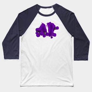 Purple Roller Skates Baseball T-Shirt